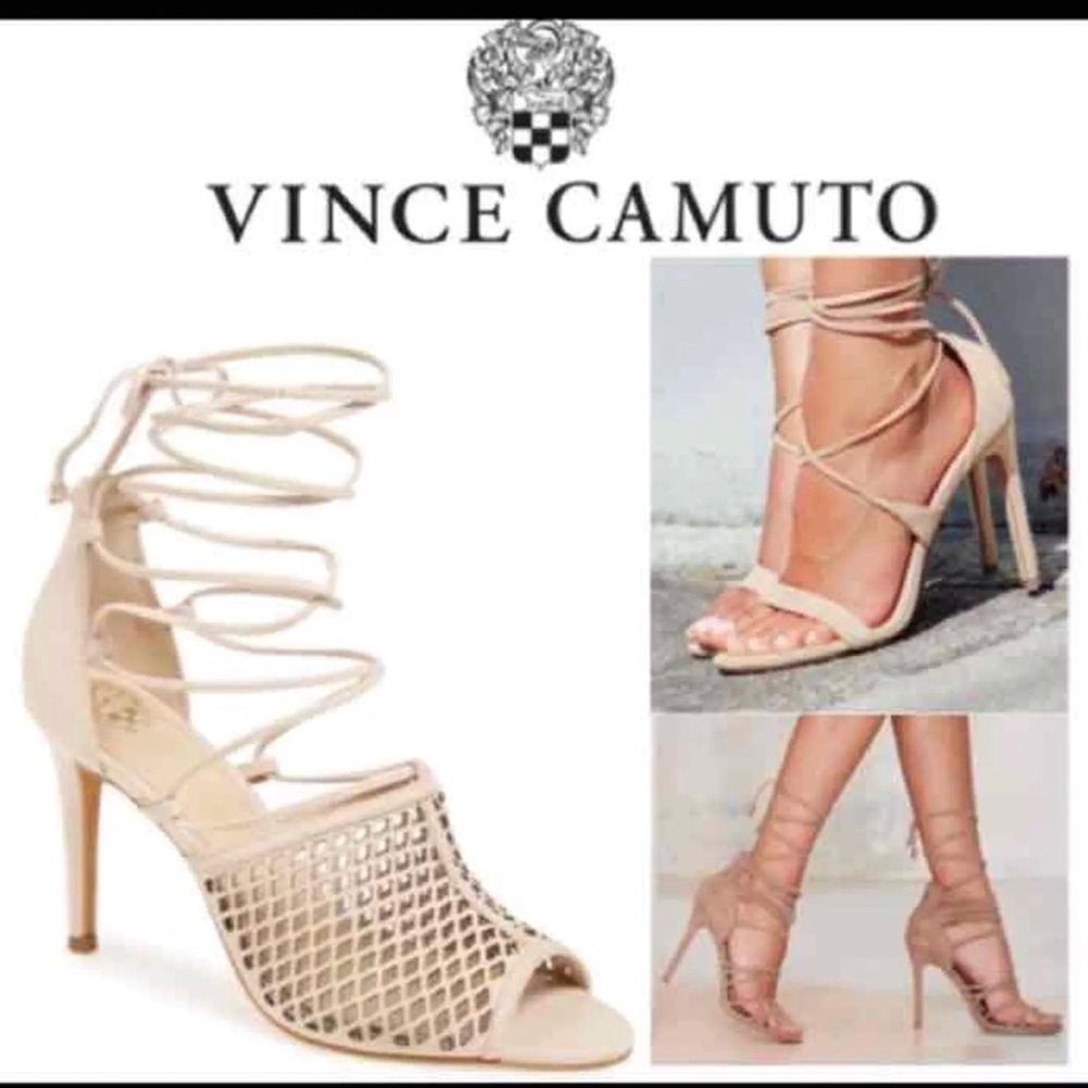 NWT Vince Camuto Vasha Nubuck Lace-Up Sandal 6/6.5